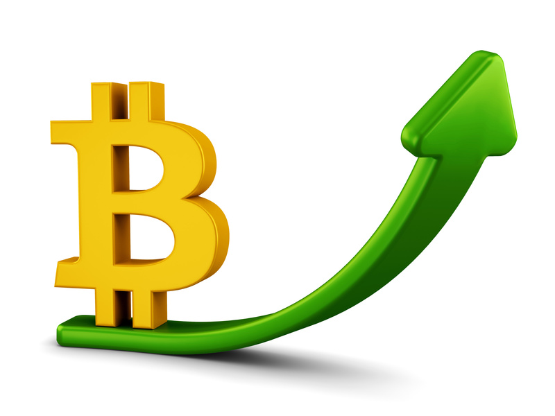 Growing bitcoin graph concept
