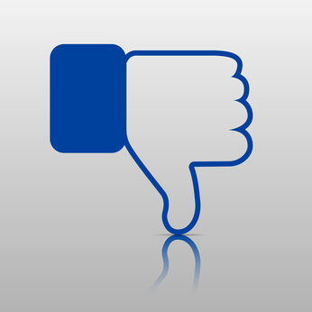 Dislike Icon. Thumb Down, Hand or Finger Illustration. Symbol of Negative. Rate Choice for Social Media, Web and Apps. Vector illustration