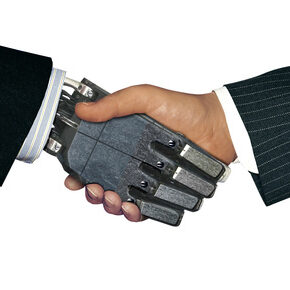 handshake with robot