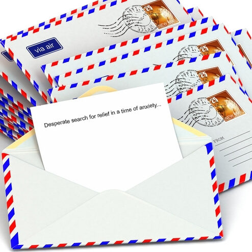 Mail. Stack of envelopes and empty letters. 3d