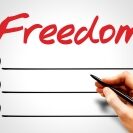 Freedom blank list, business concept